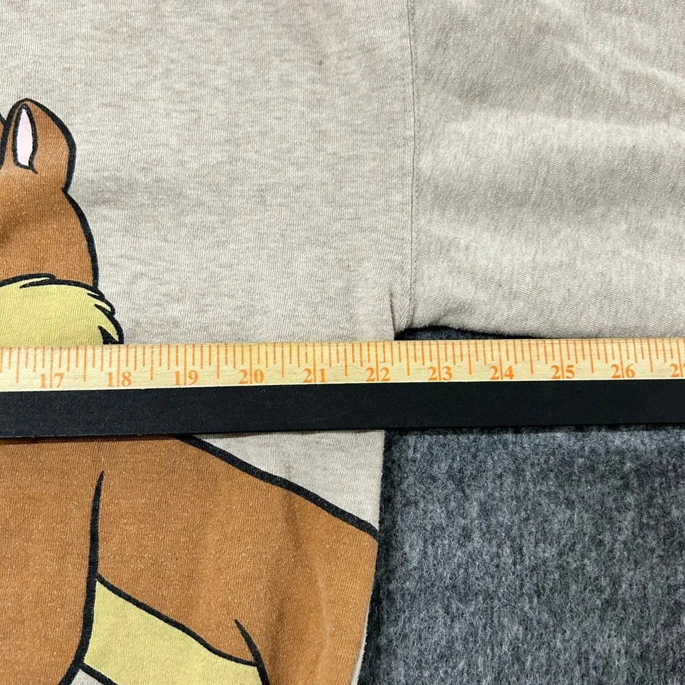 Disney Sweatshirt Womens Size M Tan Chip 'n Dale Graphic Pullover Crewneck